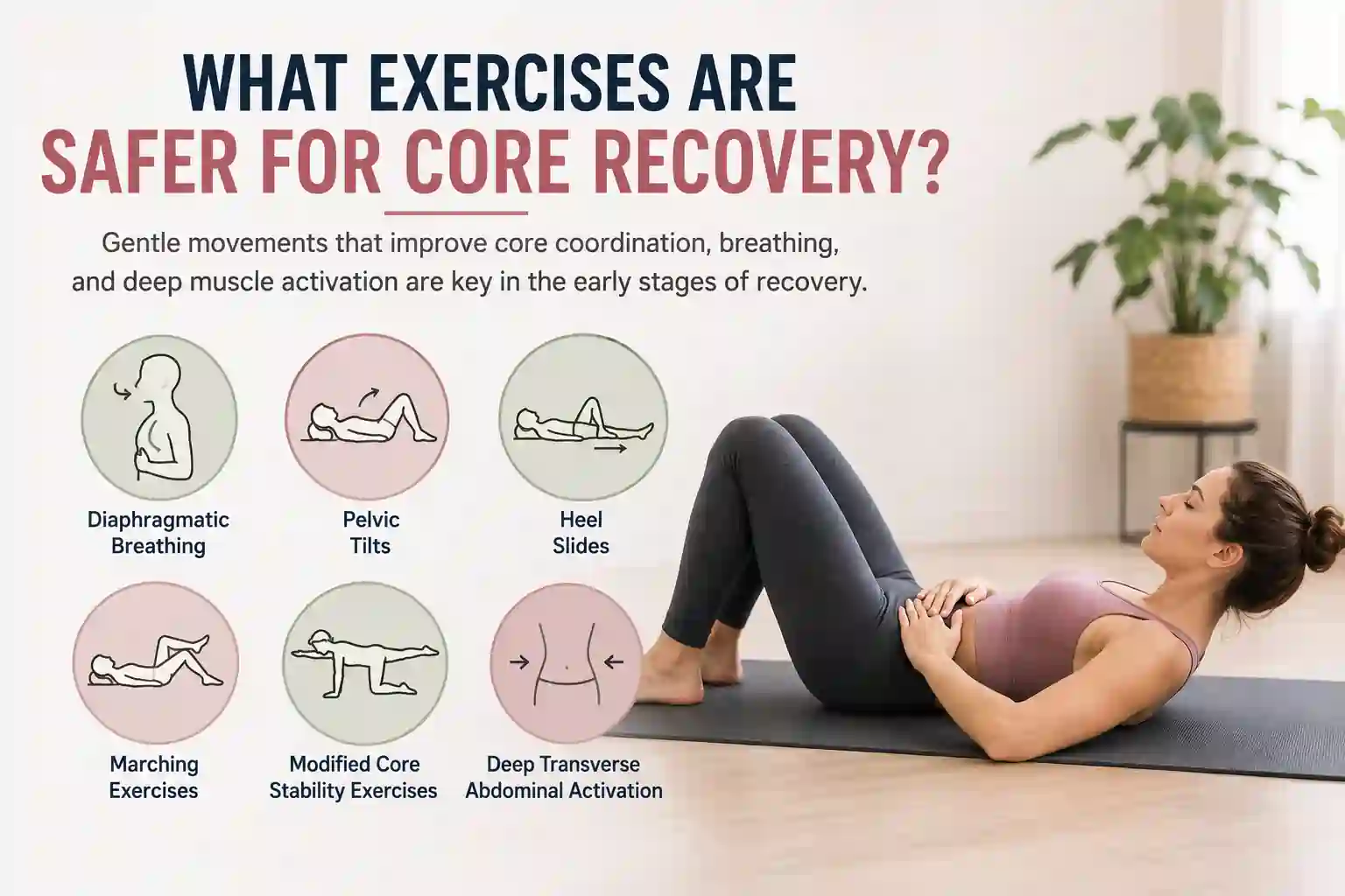 Which exercises may help diastasis recti King's Hill?
